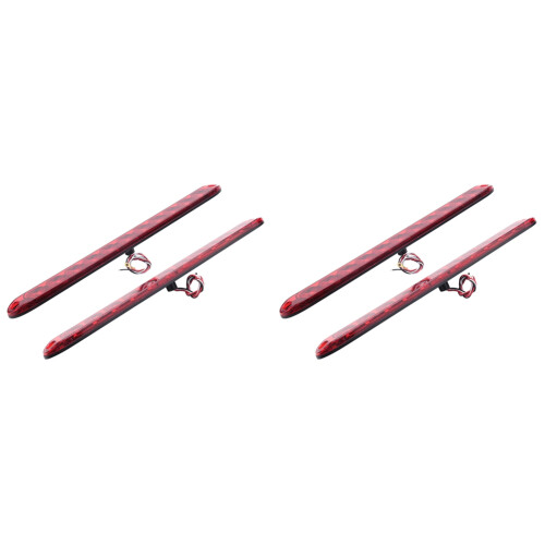 4Pcs Red 15 Inch 11 LED Trailer Light Bar Sealed Stop Turn Tail Park Third 3Rd Brake Light