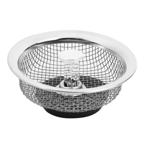 1Stk Edelstahl Spülbecken Sieb Abflussfilter Korb Abfallfilter Silber 1