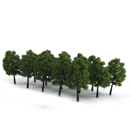 80Pcs Plastic Green Landscape Trees for Architectural Model Scenery 1