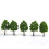 80Pcs Plastic Green Landscape Trees for Architectural Model Scenery 3
