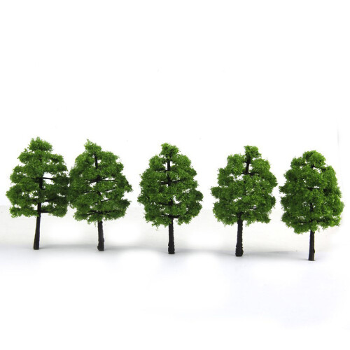 80Pcs Plastic Green Landscape Trees for Architectural Model Scenery 2
