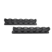 2X Support de Canne à Pêche Horizontal Support de Canne à Pêche Support Mural Modulaire pour Outil de Stockage de 6 Cannes à Pêche de Garage