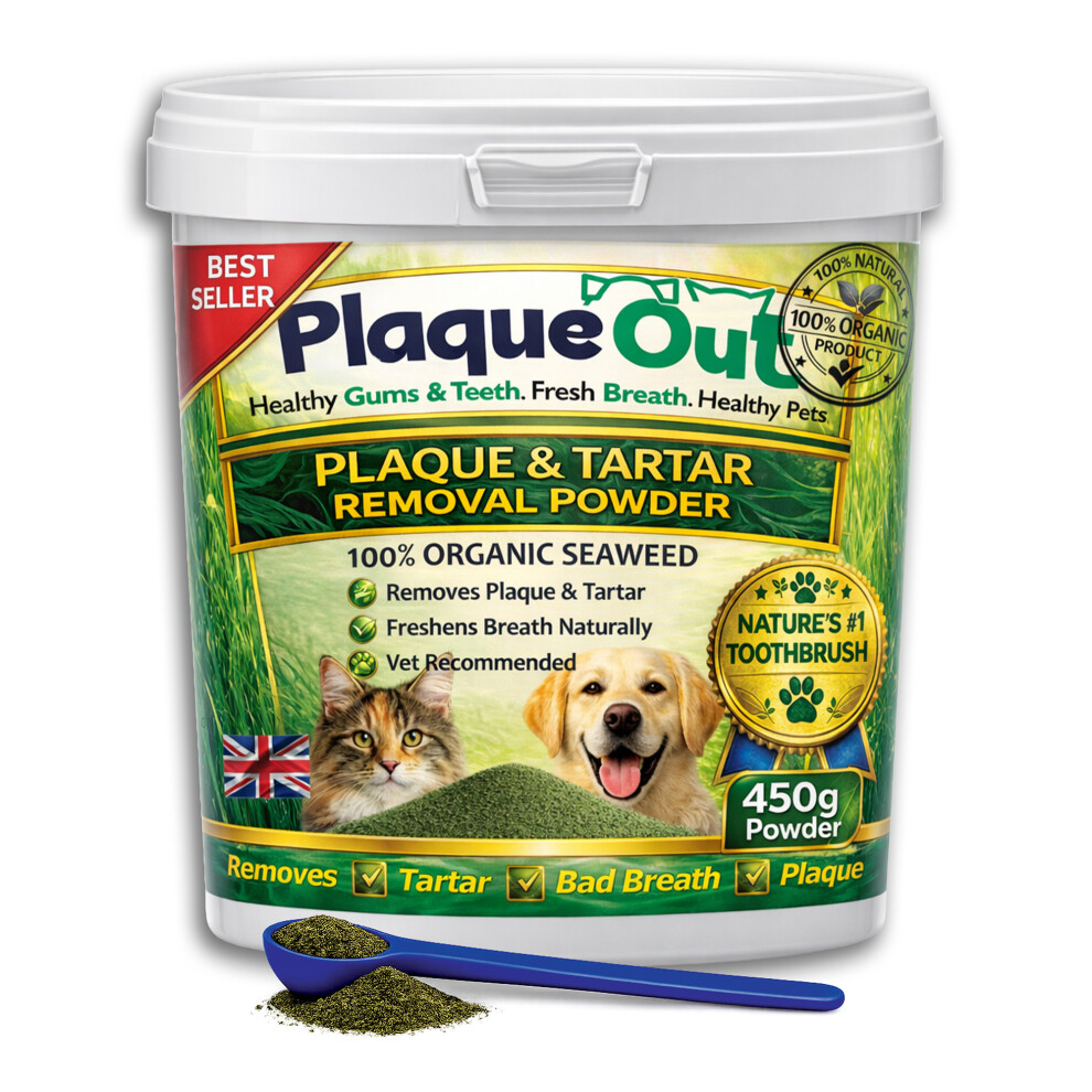 Plaque Out 450G Gum Care For Dogs, Cats. Tartar, Plaq & Breath