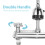 Rotatable Silver Dual-Handle Kitchen and Rv Bar Sink Faucet 7