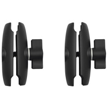 2X Aluminium Alloy Arm 9cm Double Socket Arm with 1 Inch  Base Mount Motorcycle Camera Extension Arm