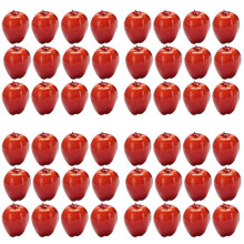 48Pcs Artificial Apples Red Delicious Fruit for Kitchen Home Foods Decor Home Party Decoration Artificial Apples