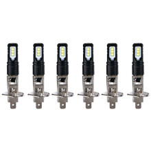 6X H1 6000K Super Bright Weiß 6000LM DRL LED-Scheinwerferlampen-Kit Fernlicht