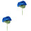 2Pcs Durable Dark Blue Synthetic Hydrangea Decorative Flower Ornament 3