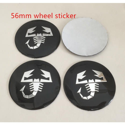 Ζάντα αυτοκινήτου Abarth, μαύρο αυτοκόλλητο 56mm 2