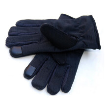 Herren Winterhandschuhe Warm, Verdickt Plüsch Leder Touchscreen