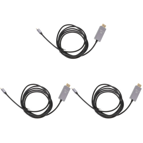 3Pièces Câble Vidéo USB Type-C Vers Displayport 1.4 Usage Informatique 1
