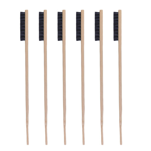 6Pcs Bird Cage Cleaning Brushes Wooden Handle Narrow Design Practical 2