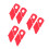 12Pcs Red Sprocket Crank Boot Silicone Protector Slip Resistant Cover 10
