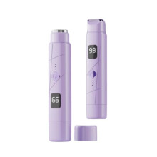 Elektrischer Epilierer für Frauen, Doppelkopf-Elektrorasierer, schmerzloses Haarentfernungsgerät, mit LCD-Bildschirm, 2-in-1-Design (lila)