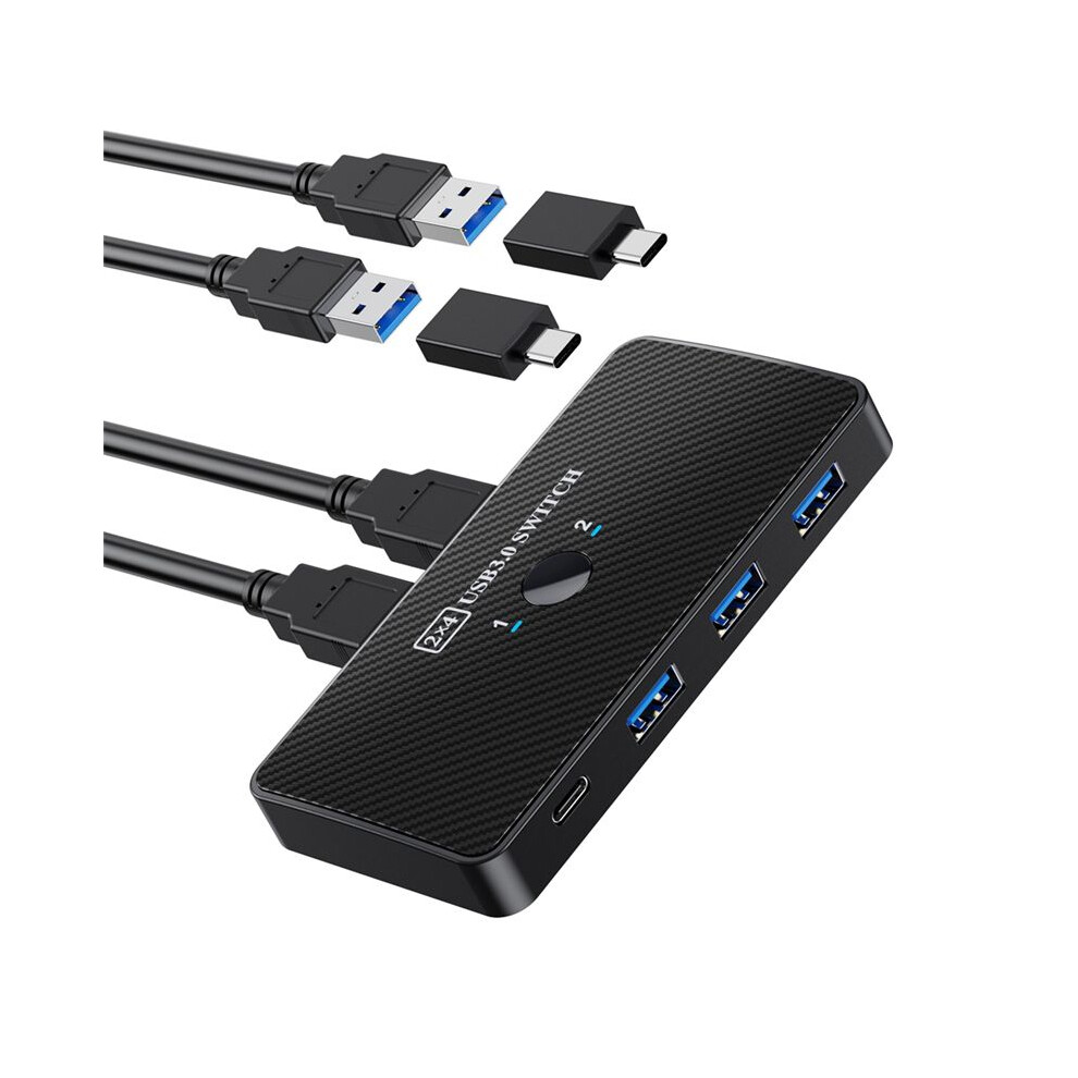Usb3.0 Adapter Usb 3.0 Switcher 2 Input 4 Output Usb Kvm Switcher Printer Sharer For Computer Keyboard 4712151094147