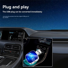 Adaptador USB 3 en 1 para Carplay Mirror Link, Android Auto, Caja Inteligente con Inteligencia Artificial, Carplay con Cable A Inalámbrico B