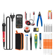 ANENG 60W Adjustable Temperature Electric Soldering Iron Kit Welding Tool Ceramic Heater Soldering Iron Heat Pencil Repair Tools EU