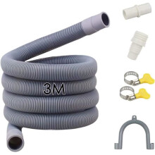 3 Meter Universal-Ablaufschlauch, Waschmaschinen-Ablaufschlauch, Wasserablaufschlauch, Universal-Waschmaschinen-Ablaufschlauch