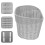 Panier Gris Avec Cadre Aluminium Anti-Rouille 6