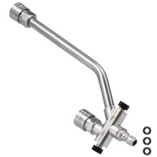 1/4inch Foam Cannon Dual Connector Stainless Steel 4000 PSI High Pressure Dual Foam Sprayer Good Sealing Attachment