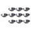 24Pcs Aluminum Reusable Baking Molds Silver Non-Stick Egg Tart Pans 8
