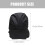 Vielseitiger Polyester Rucksack Wasserabweisend Schwarz 3