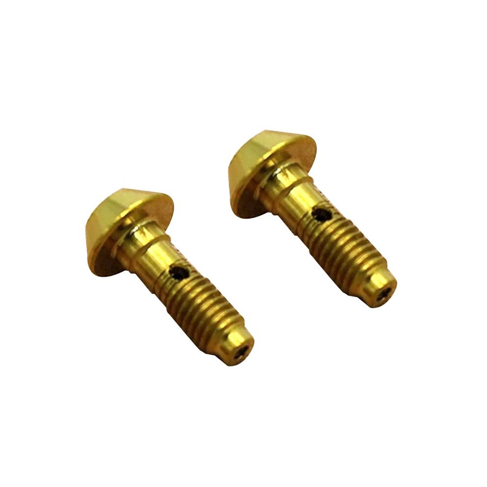 2Pcs Titanium Alloy Bicycle Five-Wire Body Screw Oil Brake Accessories For -Gold 6032125197253