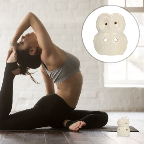 1 Stück Aroma Diffusor Keramik Räucherstäbchenhalter Eulenform Deko 2
