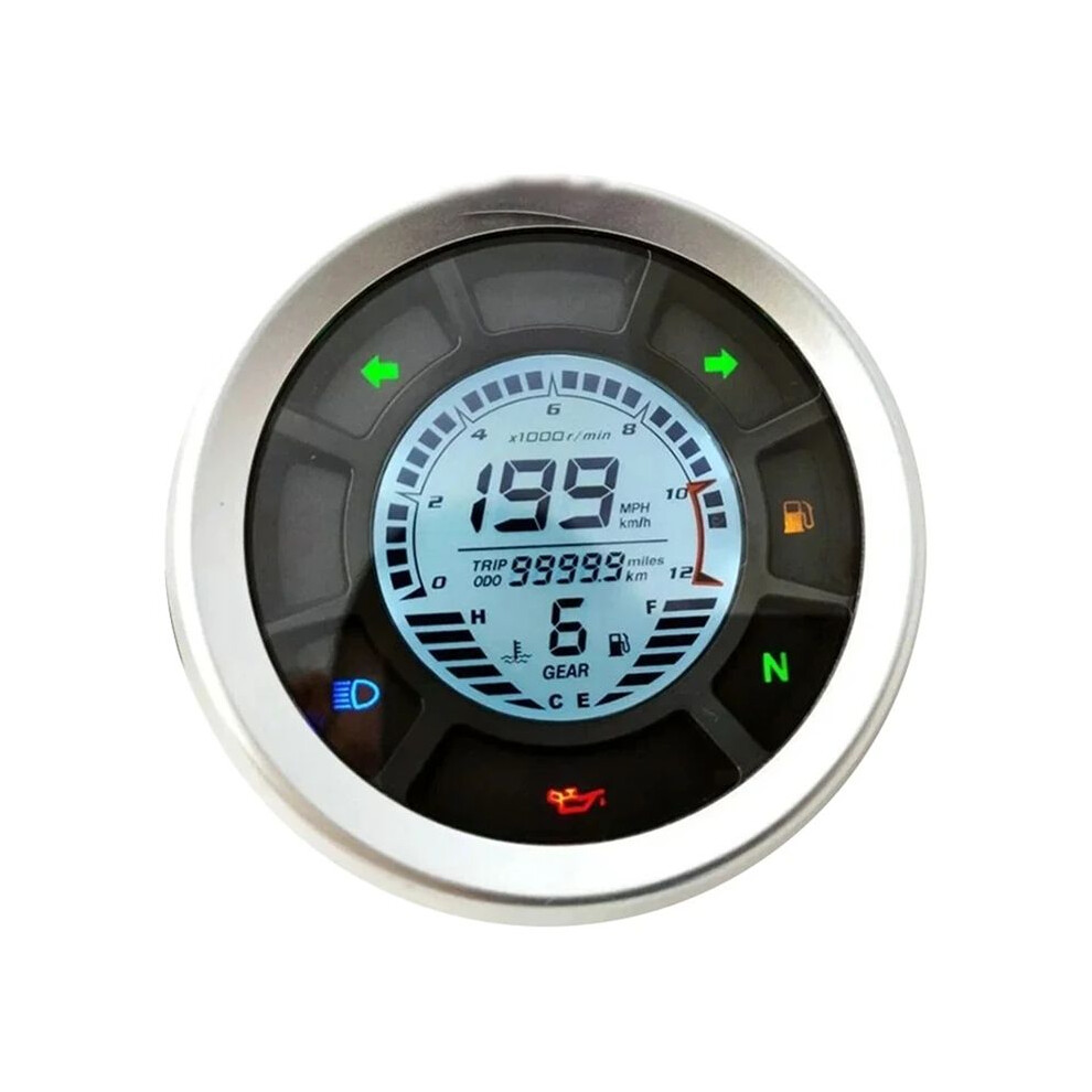 Universal Lcd Digital Speedometer Odometer Tachometer Cylinders Gear Odometer Tachometer Trip Meter For 4713606066634