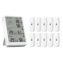 Tuya WIFI Weather Station Digital Forecast Screen 10 WiFi+RF433 Sensors Thermometer Hygrometer Support Voice Control