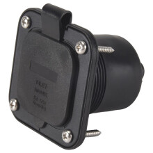 Flanged Inlet ETL 15 Amp RV Plug Receptacle Block Heater Bumper Plug with Waterproof Cover NEMA 5-15 Male Wall US Plug
