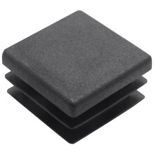 1000Pcs Plastic Square Tube Inserts End Blanking Caps 20mm x 20mm Black
