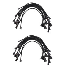 20 Stück 4 Pin PWM Lüfter Verlängerung Strom Kabel Anschluss GehäUse Stecker Buchse Verlängerung Kabel