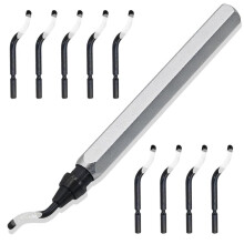 Swivel Grading Tool & 10 Extra Heavy Duty HSS-Blad, Gradningsverktyg 3D-Utskrift för Metall, Harts, PVC-Rör, Koppar C