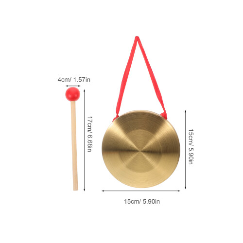 Chinese Traditional Gong with Hammer and Hanging String 2