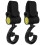 2Pcs Lightweight Yellow Baby Stroller Bag Hooks Durable PP Clips 2