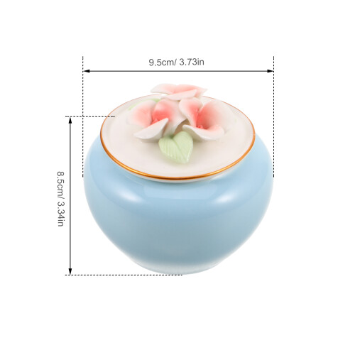 Elegant Ceramic Small Pet Urn Memorial Box for Ashes and Keepsakes 1