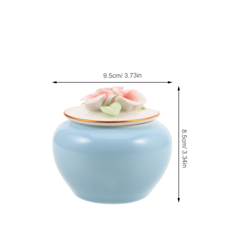 Elegant Ceramic Small Pet Urn Memorial Box for Ashes and Keepsakes 2