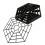 20pcs six angle plastic fish pond nets black mesh for home shop 5
