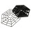 20pcs six angle plastic fish pond nets black mesh for home shop 6