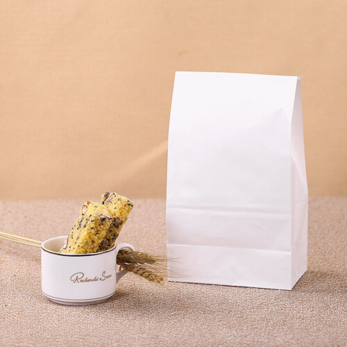 50 Stück Dessert Papiertüten Weiß 2