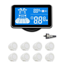 Car Parking System with 8 Reverse Sensors Buzzer Warning Distance Detection for Auto Vehicle Garage Safety B