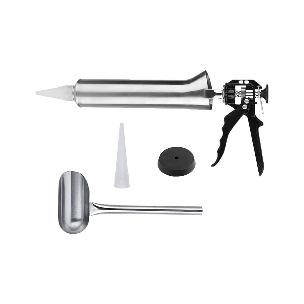 Stainless Steel Grouting-Gun With 2 Nozzles, Hand Caulk-Gun For Tile And Cement Caulking Tool 6031015846776