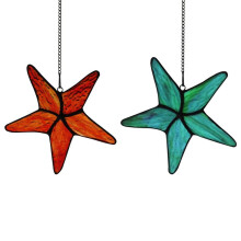 Fensterbehang Aus Gebeiztem Acryl, Seestern-Dekoration, Sternfisch-Sonnenfänger für Fenster, Wanddekoration, Muscheln und Seestern-Dekorationen