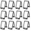 12PCS Black ID Badge Holder with Double-Sided Windows Vertical ID Card Holder ID Card Case Protector for Office, School 1