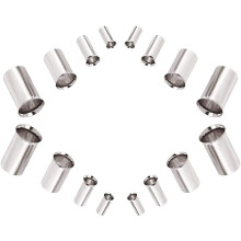 480x Ferrules de Raccord à Sertir en Cuivre, AWG 4,6,8,10 Kit de Bornes D'Extrémité de Cordon de Broche de Virole