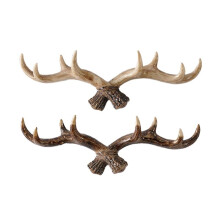 Vintage Deer Horn Hook Resin Key Hooks Holder Wall Mounted Cap Coat Hanger Rack Living Room Bathroom Nordic