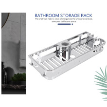 ÉTagèRe de Douche Levante Rectangle Plateau de Rangement Amovible Support en Plastique Accessoires de Cuisine pour Salle de Bain (25 Mm)