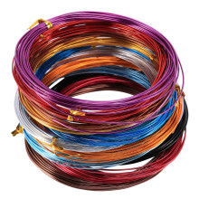 12 Rolls Assorted Colors Aluminium Wire for DIY , 1 mm in Diameter 5 Meters Long
