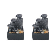 2 STUKS Tafelblad Waterval Decor Ontspanning Meditatie Desktop Fontein Landschap Ornamenten